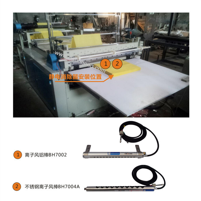 切紙、切膜機(jī)靜電消除